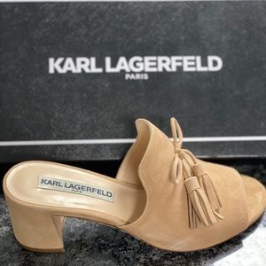 Karl Lagerfeld Paris “Holly” Beige Kidsuede Sz. 7M